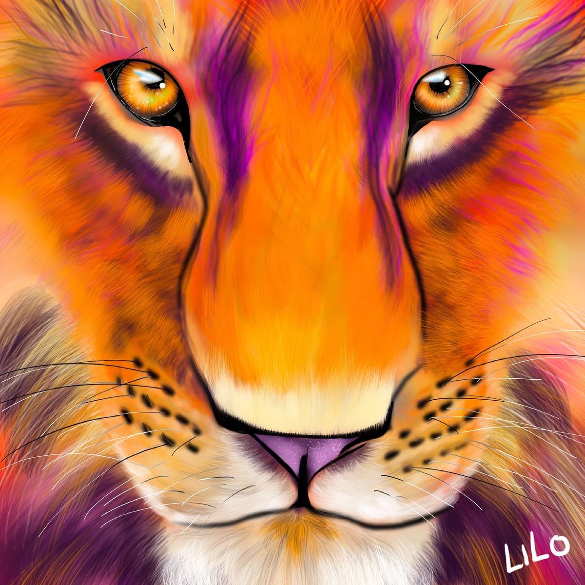lion digital art_1